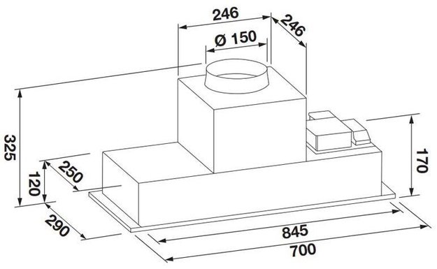Встраиваемая вытяжка Fulgor Milano FBHD 700 PT X (фото 3) Встраиваемая вытяжка Fulgor Milano FBHD 700 PT X (preview 3)