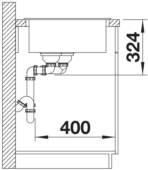 Мойка BLANCO LEGRA 8 SIlgranit кофе, чаша слева (preview 5)