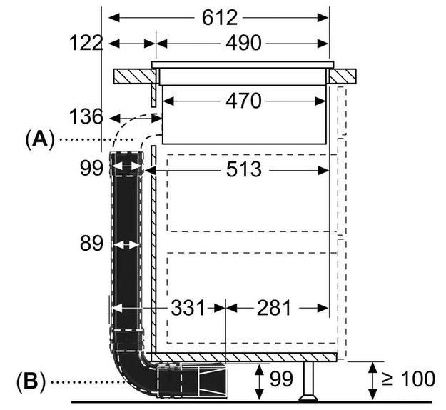 Комплект для рециркуляции для варочных панелей с интегрированной вытяжкой Neff Z861KR2 (фото 2) Комплект для рециркуляции для варочных панелей с интегрированной вытяжкой Neff Z861KR2 (preview 2)