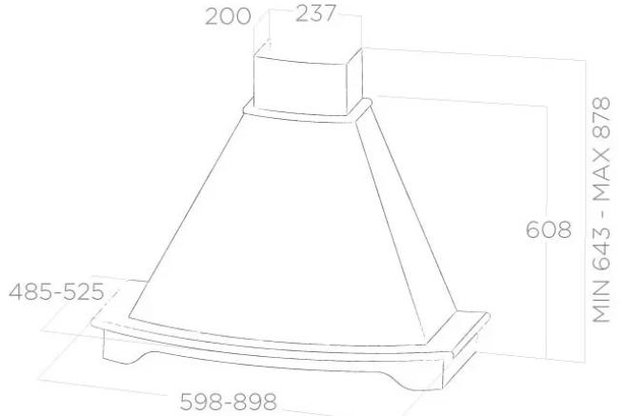 Вытяжка Elica CORALINE WH/A/60 T.GREZZO (фото 5) Вытяжка Elica CORALINE WH/A/60 T.GREZZO (preview 5)