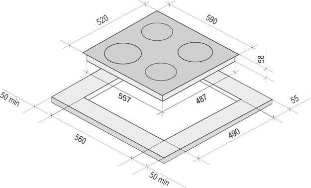 Индукционная варочная панель KRONA NECKAR 60 BL (preview 6)