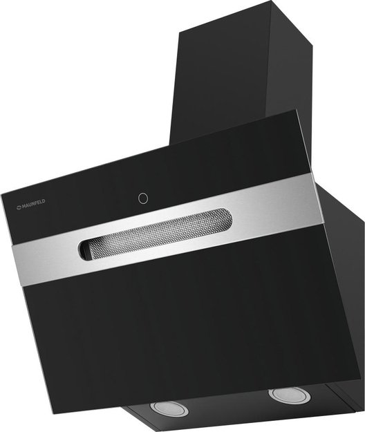 Кухонная вытяжка MAUNFELD Moon 60 черный\вставка сатин (фото 2) Кухонная вытяжка MAUNFELD Moon 60 черный\вставка сатин (preview 2)