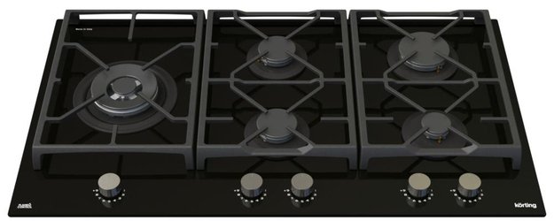 Газовая стеклянная варочная панель Korting HGG 9987 CTN FLC (фото 2) Газовая стеклянная варочная панель Korting HGG 9987 CTN FLC (preview 2)