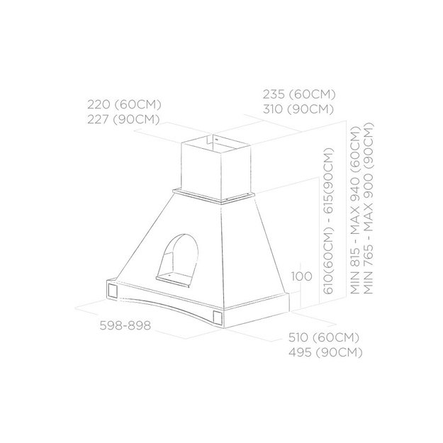 Вытяжка ELICA MENSOLA WH/A/90 FRASSINO (фото 4) Вытяжка ELICA MENSOLA WH/A/90 FRASSINO (preview 4)