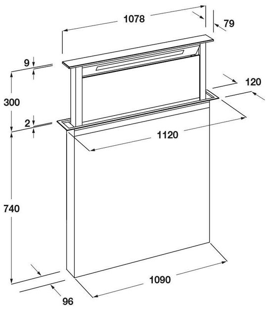 Встраиваемая вытяжка Fulgor Milano FDDH 1120 TRC BK (фото 7) Встраиваемая вытяжка Fulgor Milano FDDH 1120 TRC BK (preview 7)
