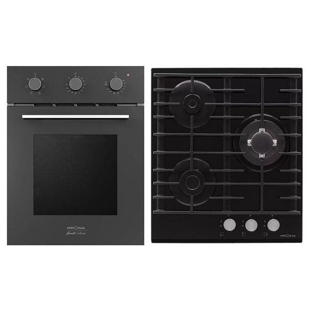 KRONA (духовой шкаф STRETTO 45 BL + варочная панель HAGEL 45 BL W) (preview 1)