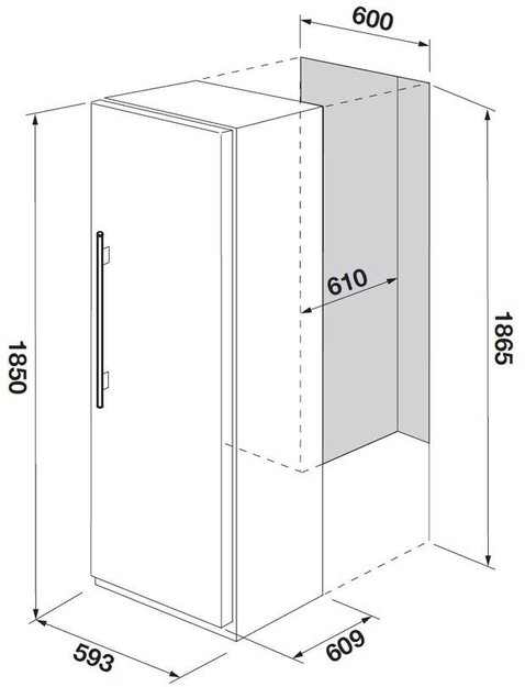 Встраиваемый холодильник Fulgor Milano FRSI 401 FED X (фото 3) Встраиваемый холодильник Fulgor Milano FRSI 401 FED X (preview 3)