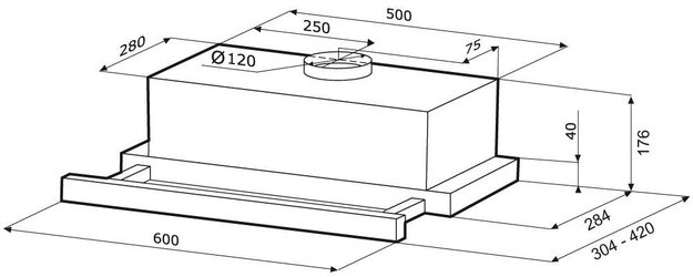 Вытяжка Krona VENDY 600 WHITE (1 мотор) (preview 2)