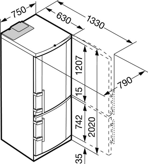 Холодильник Liebherr CN 5113 Comfort NoFrost (фото 5) Холодильник Liebherr CN 5113 Comfort NoFrost (preview 5)