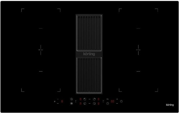 Индукционная варочная панель с интегрированной вытяжкой Korting HIBH 84980 NB (фото 1) Индукционная варочная панель с интегрированной вытяжкой Korting HIBH 84980 NB (preview 1)