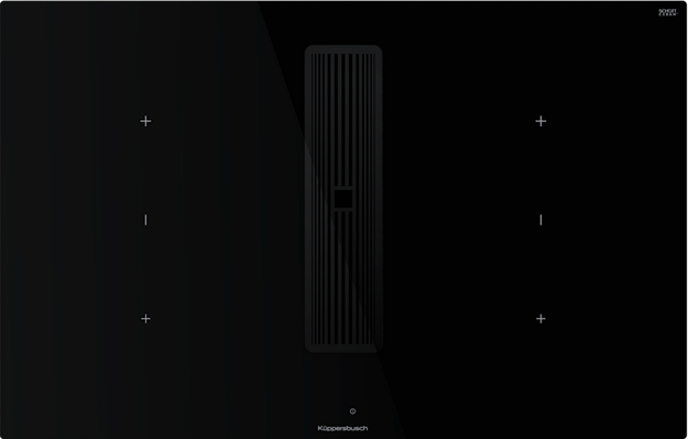 Индукционная варочная панель с вытяжкой Kuppersbusch KMI 8350.0 SR Black Chrome (preview 1)
