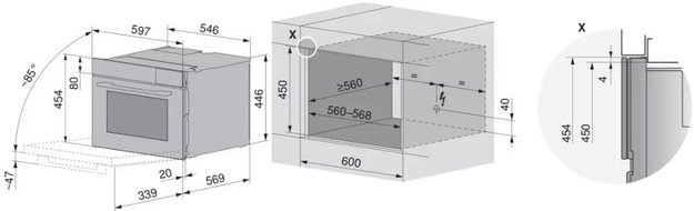 Встраиваемый паровой шкаф V-ZUG CombiSteamer V6000 45M CSM6T-23047 (черное стекло/без ручки) (фото 4) Встраиваемый паровой шкаф V-ZUG CombiSteamer V6000 45M CSM6T-23047 (черное стекло/без ручки) (preview 4)