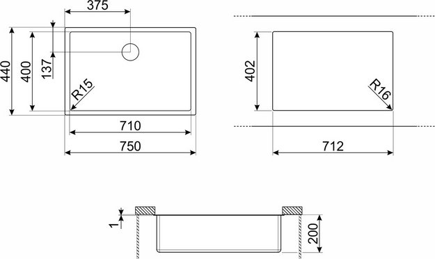 Мойка Smeg Mira VSTR71DKX темная нержавеющая сталь (preview 5)