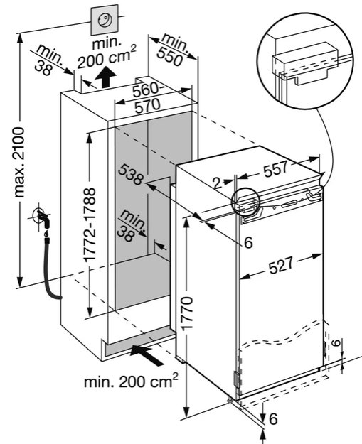 Встраиваемый морозильник Liebherr SIGN 3566 Premium NoFrost (фото 4) Встраиваемый морозильник Liebherr SIGN 3566 Premium NoFrost (preview 4)