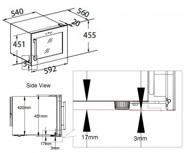 Винный шкаф Dunavox DX-24.56BSK (A) петли справа (фото 6) Винный шкаф Dunavox DX-24.56BSK (A) петли справа (preview 6)