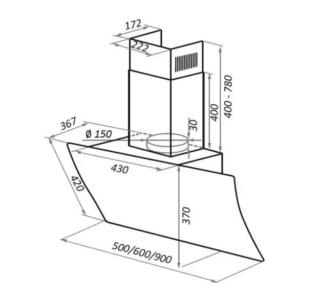 Кухонная вытяжка MAUNFELD Sky Star Chef 90 белый (preview 5)