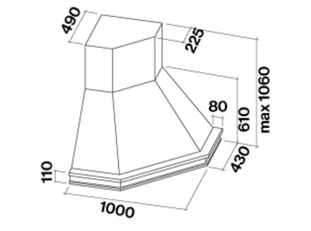 Вытяжка Falmec Penta Ang (600) S мореный дуб (фото 2) Вытяжка Falmec Penta Ang (600) S мореный дуб (preview 2)