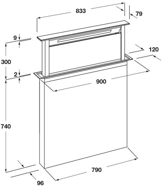 Встраиваемая вытяжка Fulgor Milano FDDH 900 TRC X (preview 7)