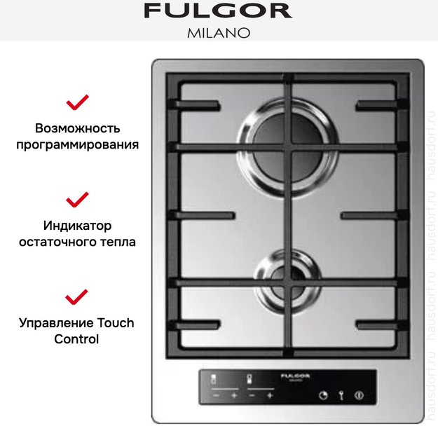 Варочная панель Fulgor Milano CPH 402 G TC X (preview 3)