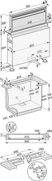 Встраиваемая в столешницу вытяжка Miele DAD 4941 Levantar (preview 6)