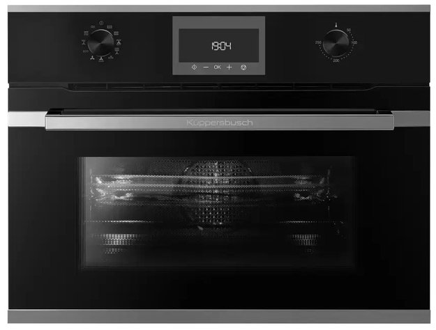 Компактный духовой шкаф с микроволнами Kuppersbusch CBM 6330.0 S3 Silver Chrome (фото 1) Компактный духовой шкаф с микроволнами Kuppersbusch CBM 6330.0 S3 Silver Chrome (preview 1)