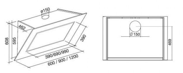 Вытяжка Falmec Quasar 90 Vetro (800) STEC white (фото 4) Вытяжка Falmec Quasar 90 Vetro (800) STEC white (preview 4)