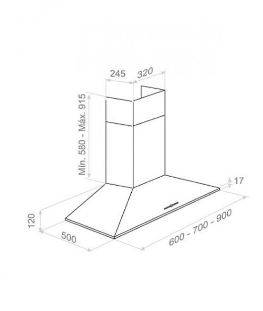 Вытяжка Pando P-227/60 IX 850 S.E.C. 230/50 (фото 3) Вытяжка Pando P-227/60 IX 850 S.E.C. 230/50 (preview 3)