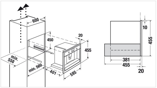 Встраиваемая кофемашина Kuppersbusch CKV 6550.0 W2 Black Chrome (фото 2) Встраиваемая кофемашина Kuppersbusch CKV 6550.0 W2 Black Chrome (preview 2)