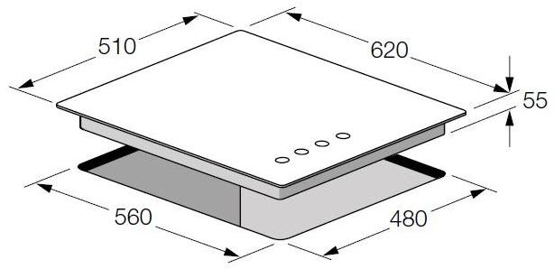 Варочная панель Fulgor Milano FCH 604 G WH (фото 4) Варочная панель Fulgor Milano FCH 604 G WH (preview 4)