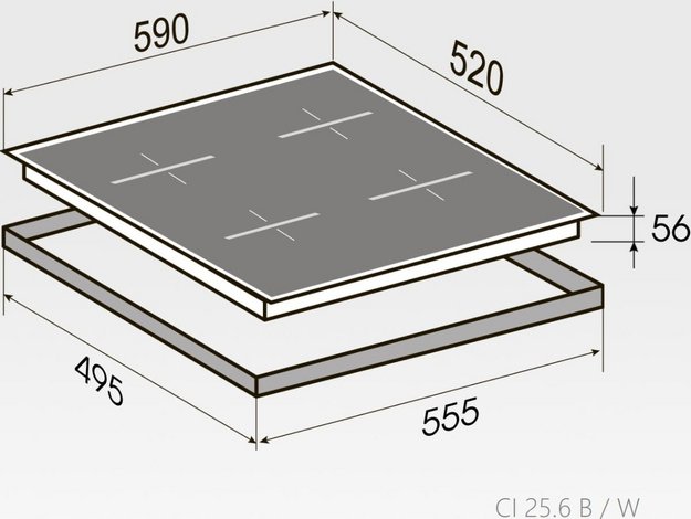 Индукционная варочная панель Zigmund Shtain CI 25.6 W (preview 6)
