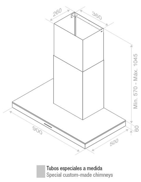 Вытяжка Pando P-417/90 IX V.850 SEC (фото 5) Вытяжка Pando P-417/90 IX V.850 SEC (preview 5)