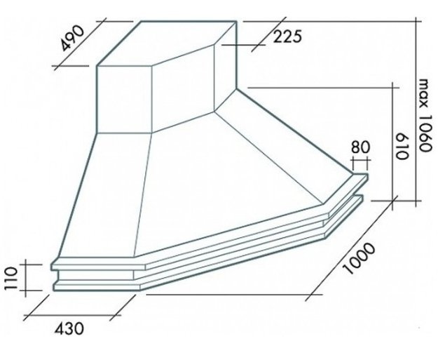 Вытяжка Falmec Tempo Antico Ang (600) S орех (фото 3) Вытяжка Falmec Tempo Antico Ang (600) S орех (preview 3)