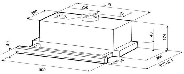 Вытяжка Krona KAMILLA 600 E1M white (фото 10) Вытяжка Krona KAMILLA 600 E1M white (preview 10)