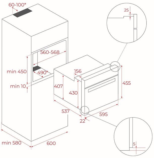 Встраиваемая микроволновая печь Teka MLC 8440 NIGHT RIVER BLACK (preview 11)