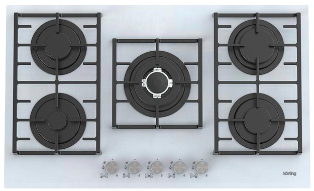 Газовая стеклянная варочная панель Korting HGG 9835 CTW (preview 1)