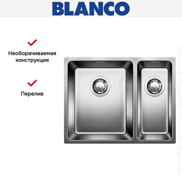 Мойка Blanco Andano 340/180-IF чаша слева нержавеющая сталь (preview 6)