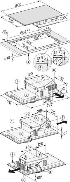 Индукционная варочная панель с вытяжкой Miele KMDA 7476 FL (фото 7) Индукционная варочная панель с вытяжкой Miele KMDA 7476 FL (preview 7)