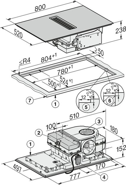 Варочная панель с вытяжкой Miele KMDA 7876 FL-A 125 Gala Ed (фото 10) Варочная панель с вытяжкой Miele KMDA 7876 FL-A 125 Gala Ed (preview 10)