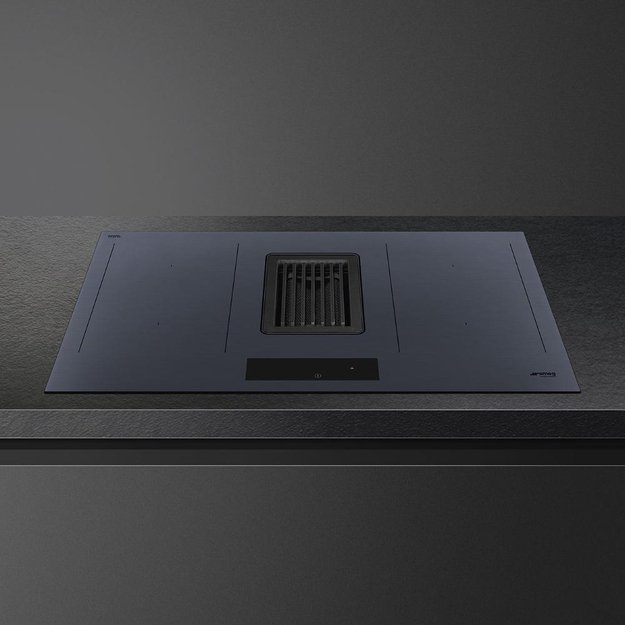 Индукционная варочная панель со встроенной вытяжкой Smeg HOBD182DG (фото 2) Индукционная варочная панель со встроенной вытяжкой Smeg HOBD182DG (preview 2)