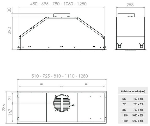 Встраиваемая вытяжка Pando GTI/810 NEGRO V.1050 ECO SEC PLUS (фото 5) Встраиваемая вытяжка Pando GTI/810 NEGRO V.1050 ECO SEC PLUS (preview 5)