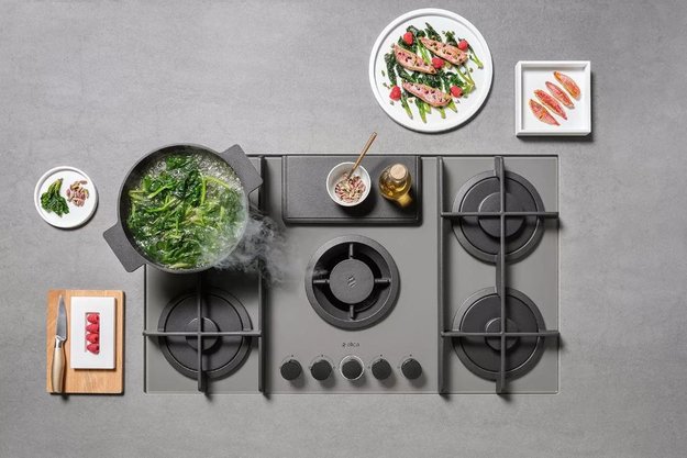 Варочная панель с вытяжкой Elica NIKOLATESLA FLAME GR/F/88 (фото 1) Варочная панель с вытяжкой Elica NIKOLATESLA FLAME GR/F/88 (preview 1)