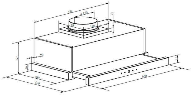 Встраиваемая вытяжка Maunfeld VS Touch 850 60 Black (фото 14) Встраиваемая вытяжка Maunfeld VS Touch 850 60 Black (preview 14)
