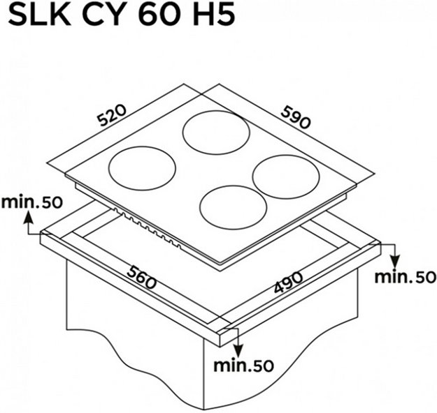 Варочная панель Schaub Lorenz SLK CY 60 H5 (preview 5)