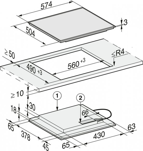 Индукционная варочная панель Miele KM7201 FR новая, с витрины (без коробки) (фото 4) Индукционная варочная панель Miele KM7201 FR новая, с витрины (без коробки) (preview 4)