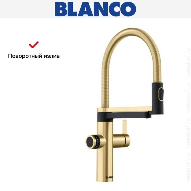 Смеситель 3-в-1 Blanco EVOL-S Pro Filter 527430 золото (preview 4)