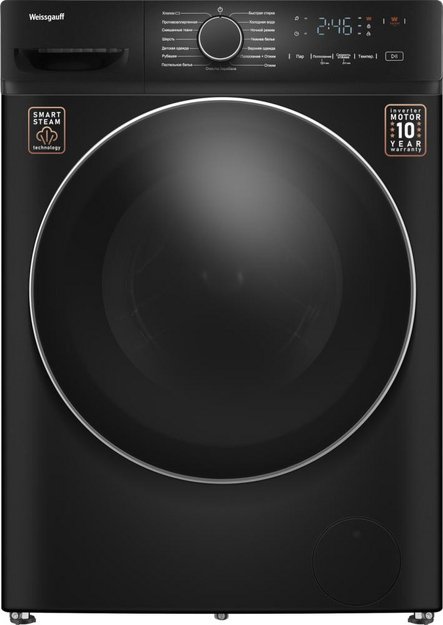 Стиральная машина Weissgauff WM 4627 Touch Inverter Steam Black (preview 1)