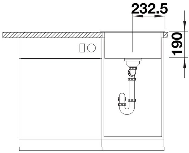 Мойка BLANCO DALAGO 45 Silgranit черный, клапан-автомат (preview 8)