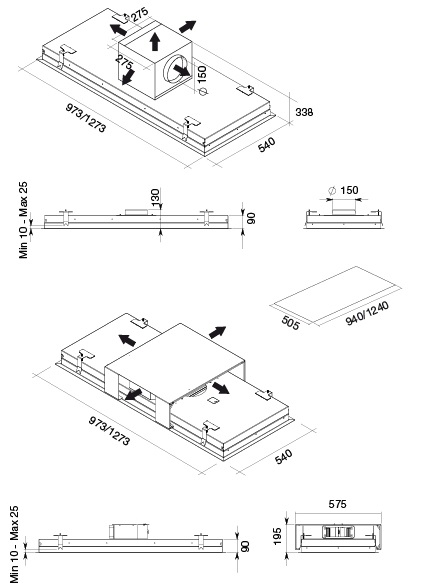 Встраиваемая вытяжка FALMEC STELLA PLUS IS.120 STAINLESS STEEL (фото 4) Встраиваемая вытяжка FALMEC STELLA PLUS IS.120 STAINLESS STEEL (preview 4)