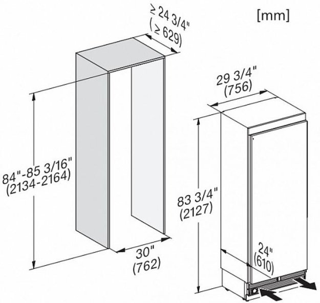 Встраиваемый морозильник Miele F 2813 Vi MasterCool (фото 3) Встраиваемый морозильник Miele F 2813 Vi MasterCool (preview 3)