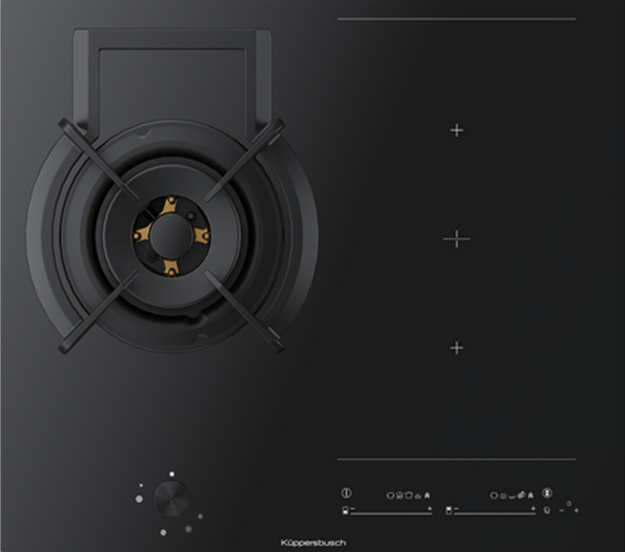 Газовая варочная панель с индукцией Kuppersbusch KIG 6850.0 SR-E5 Black Velvet (preview 1)